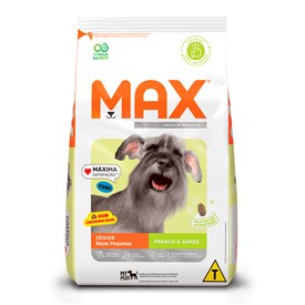 Ração Max para Cães Sênior Raças Pequenas Sabor Frango e Arroz 3kg