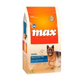 Ração Max Selection Pro Sabor Carne, Frango e Arroz para Cachorro Adulto 20kg