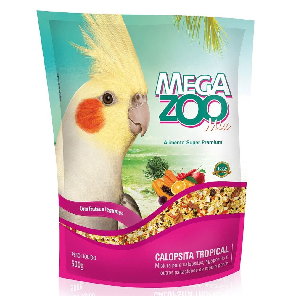 Ração Megazoo Mix para Calopsita Tropical 500g