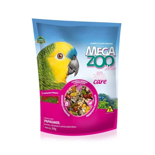 Ração Megazoo Mix para Papagaio 350g