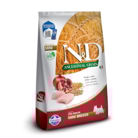 Ração N&D Ancestral Grain Cães Adultos Raças Pequenas Mini Breeds Frango e Romã 2,5 kg