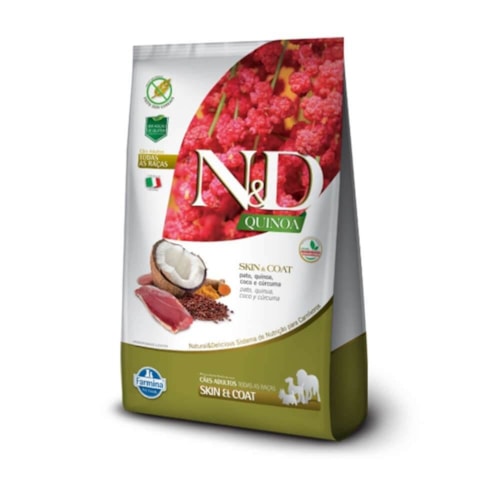 Ração N&D Quinoa Skin & Coat para Cães Adultos Sabor Pato