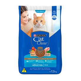 Ração Nestlé Purina Cat Chow Gatos Adultos Sabor Peixe 