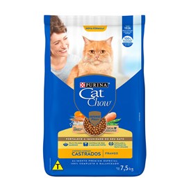 Ração Nestlé Purina Cat Chow Gatos Castrados Sabor Frango 