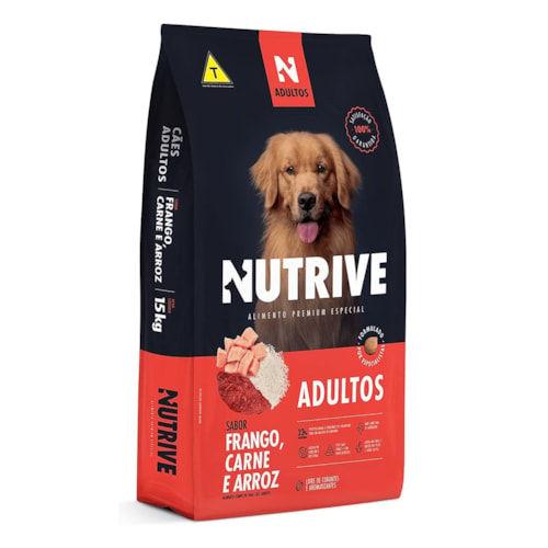 Ração Nutrive para Cães Adultos Frango, Carne e Arroz 20 kg - imagem adicional
