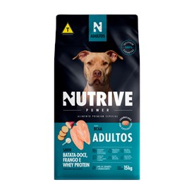 Ração Nutrive Power Cães Adultos Batata-doce, Frango e Whey Protein