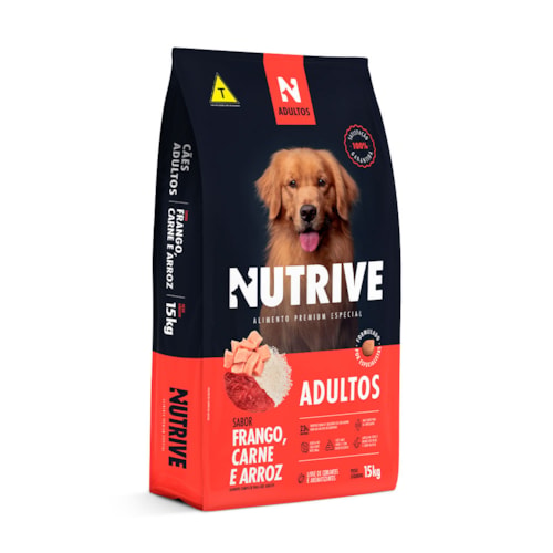 Ração Nutrive Pro para Cães Adultos Frango, Carne e Arroz 15 kg - imagem adicional