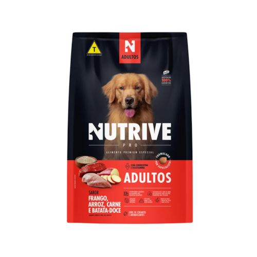 Ração Nutrive Pro para Cães Adultos Frango, Carne e Arroz 20 kg