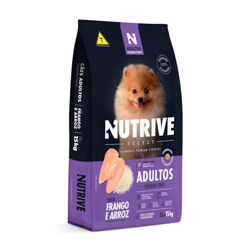 Ração Nutrive Select Cães Adultos Porte Pequeno Frango e Arroz 15 kg