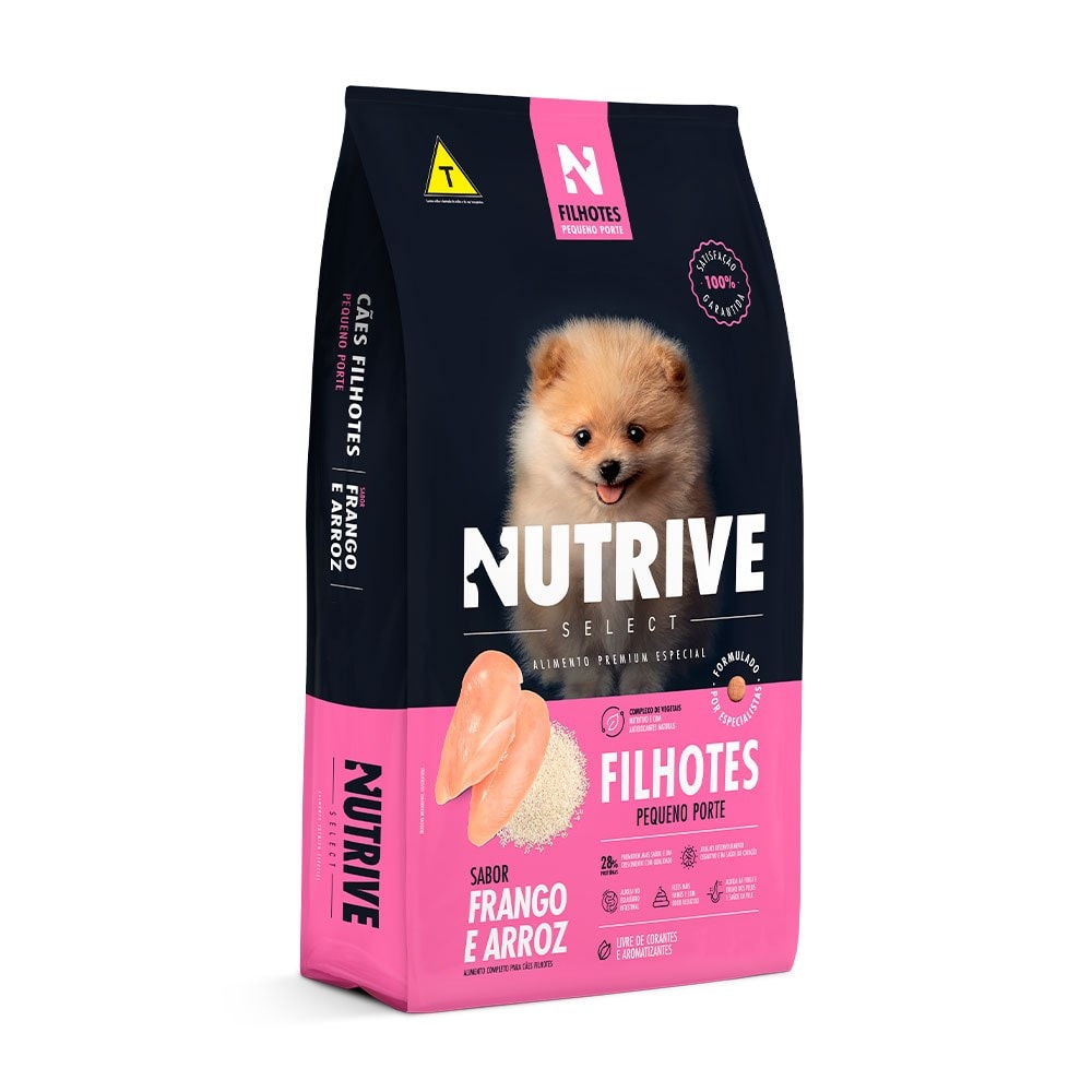 Ração Nutrive Select Cães Filhotes Porte Pequeno Frango e Arroz 1,0 kg