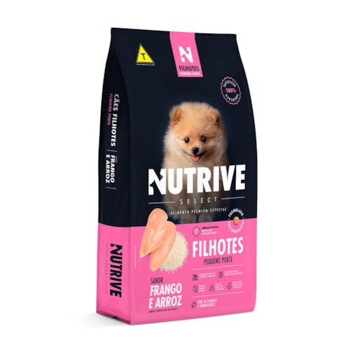 Ração Nutrive Select Cães Filhotes Porte Pequeno Frango e Arroz 1,0 kg