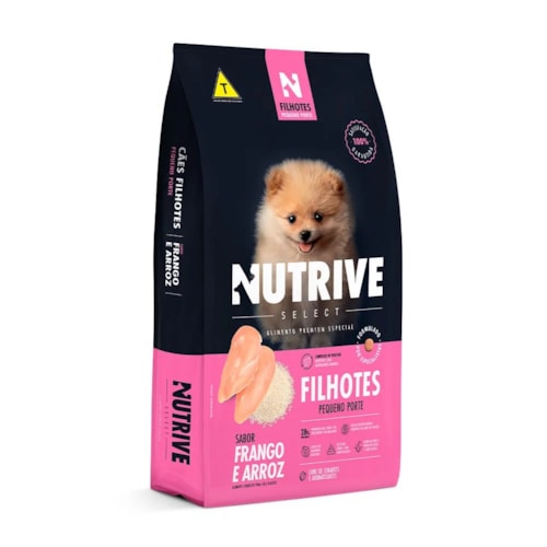 Ração Nutrive Select Cães Filhotes Porte Pequeno Frango e Arroz 2,5 g