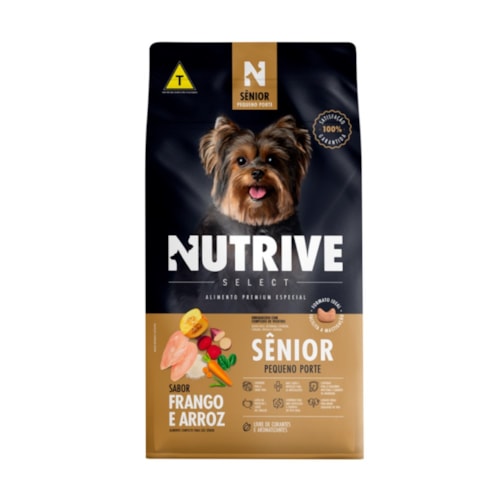 Ração Nutrive Select Cães Sênior Porte Pequeno Frango e Arroz 10,1 kg