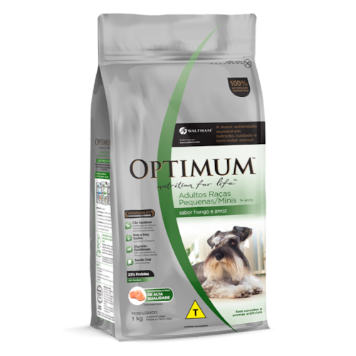 Ração Optimum Cães Adultos Raças Pequenas e Minis Frango e Arroz