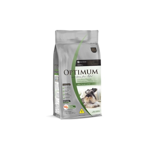 Ração Optimum Sabor Frango e Arroz para Cães Adultos Raças Pequenas e Minis