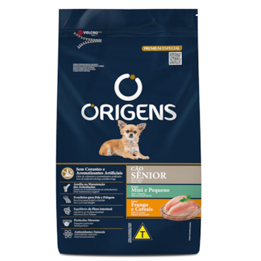 Ração Origens Cães Sênior Raças Pequenas Frango e Cereal