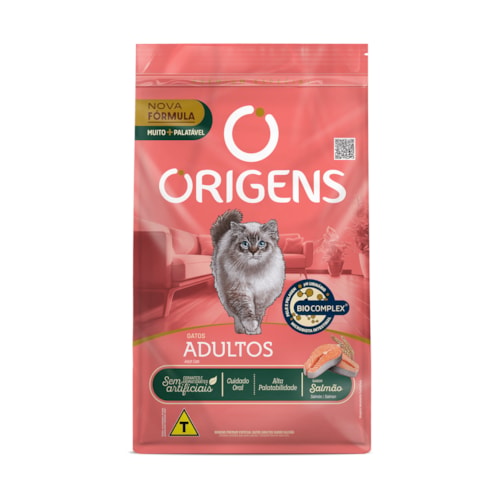 Ração Origens Gatos Adultos Sabor Salmão 10,1 kg