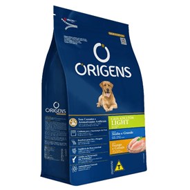 Ração Origens Light Sabor Frango e Cereais para Cães Adultos de Porte Médio e Grande 15kg