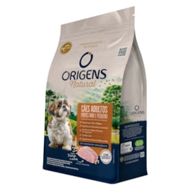 Ração Origens Natural Cães Adultos Mini e Pequeno Sabor Frango e Arroz 10,1kg