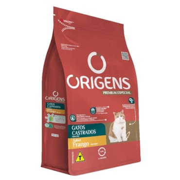 Ração Origens para Gatos Castrados Sabor Frango 