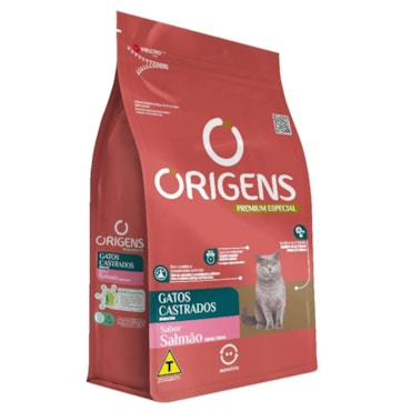 Ração Origens para Gatos Castrados Sabor Salmão
