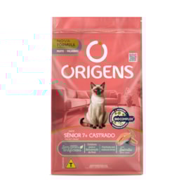 Ração Origens Premium Especial Sabor Salmão para Gatos Sênior Castrados 1kg