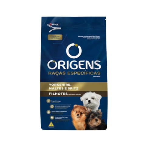 Ração Origens Raças Específicas Yorkshire, Maltês e Spitz para Cães Filhotes 1kg 