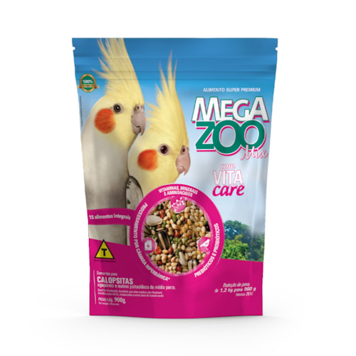 Ração para Calopsitas Mix Mega Zoo 300g