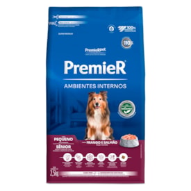 Ração Premier Ambientes Internos Cães Adultos Senior Sabor Frango e Salmão 2,5kg