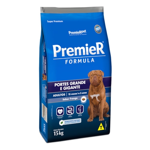 Ração Premier Fórmula Cães Adultos Raças Grandes e Gigantes Frango 15,0 kg