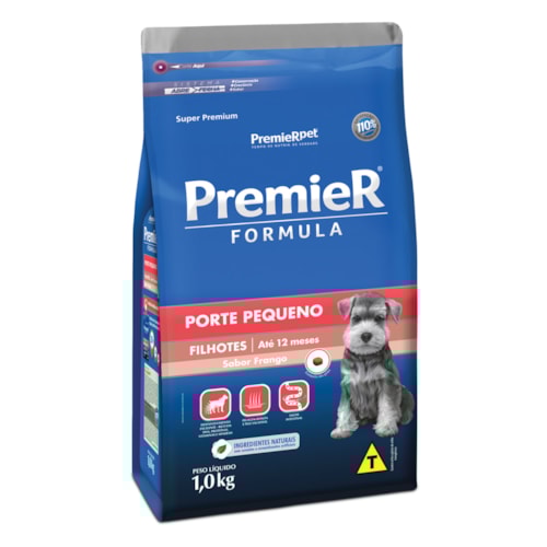 Ração Premier Fórmula Cães Filhotes Raças Pequenas Frango 1,0 kg