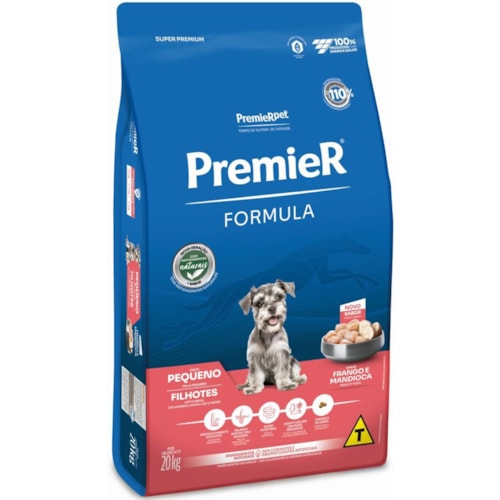 Ração Premier Formula Cães Filhotes Raças Pequenas Sabor Frango e Mandioca 20kg - imagem adicional