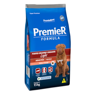 Ração Premier Fórmula Light para Cães Adultos Raças Grandes Sabor Frango 15kg
