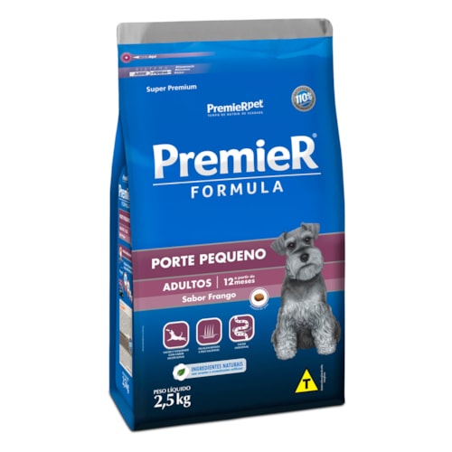 Ração Premier Fórmula Mini Bits Cães Adultos Raças Pequenas Frango 2,5 kg