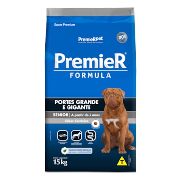 Ração Premier Fórmula para Cães Sênior Raças Grandes Sabor Cordeiro 15kg - imagem adicional