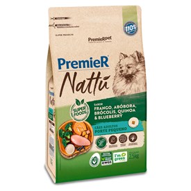 Ração Premier Nattu Cães Adultos de Pequeno Porte Abóbora 2,5 kg
