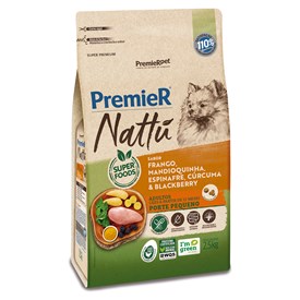 Ração Premier Nattu Cães Adultos Porte Pequeno Mandioquinha 2,5 kg