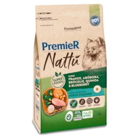Ração Premier Nattu Para Cães Adultos de Pequeno Porte Sabor Abóbora