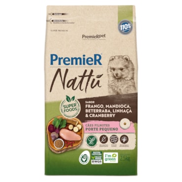 Ração Premier Nattú para Cães Filhotes de Pequeno Porte Sabor Mandioca 2,5kg - imagem adicional