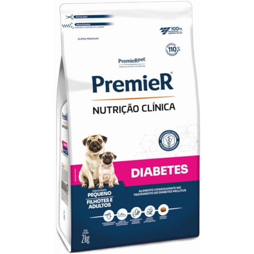 Ração Premier Nutrição Clínica Cães Diabetes Pequeno Porte 2kg - imagem adicional