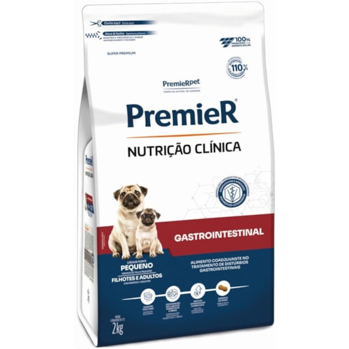 Ração Premier Nutrição Clínica Cães Gastrointestinal Pequeno Porte 2kg