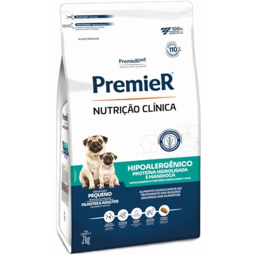 Ração Premier Nutrição Clínica Cães Hipoalergênico Proteína Hidrolisada e Mandioca Pequeno Porte 2kg - imagem adicional