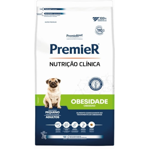 Ração Premier Nutrição Clínica Cães Obesidade Pequeno Porte 2kg