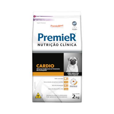 Ração Premier Nutrição Clínica Cardio Cães Pequeno Porte 2KG