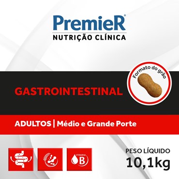 Ração Premier Nutrição Clínica Gastrointestinal Cães Adultos e Filhotes Médio e Grande Porte 10,1kg