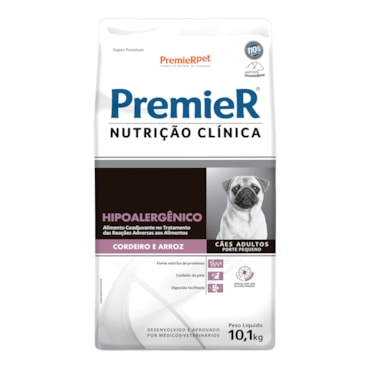 Ração Premier Nutrição Clínica Hipoalergênico Cães Adultos de Pequeno Porte Sabor Cordeiro e Arroz 10,1kg - imagem adicional