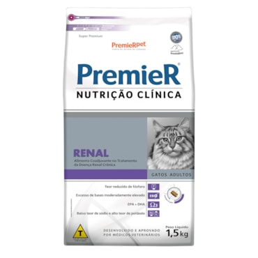 Ração Premier Nutrição Clínica Renal Gatos Adultos 1,5 kg - imagem adicional
