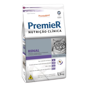Ração Premier Nutrição Clínica Renal Gatos Adultos 1,5 kg