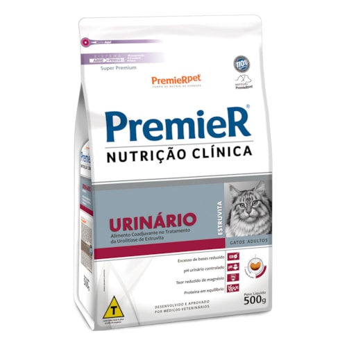 Ração Premier Nutrição Clínica Urinário Gatos Adultos 500 g