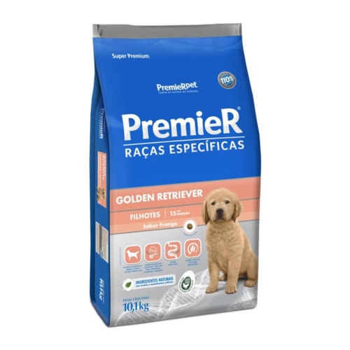 Ração Premier para Cães Raças Específicas Golden Retriever Filhotes Sabor Frango 10kg